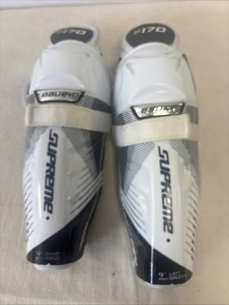 Junior Youth Size 9 Inch Bauer Supreme S170 Ice Hockey Shin Pads