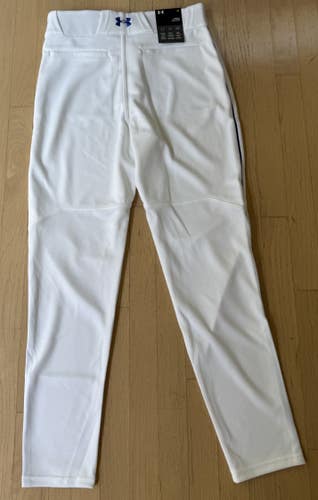 Under Armour Utility Pro Piped Baseball Pants White / Royal Men's Medium(New)