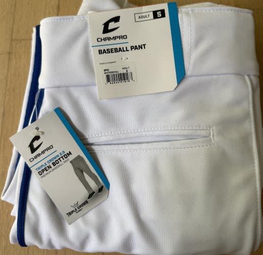 Champro White/Royal Triple Crown 2.0 Men's Small Adult  (New)