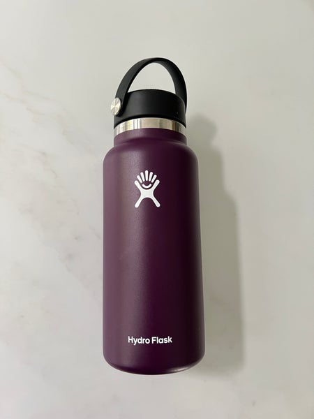 Hydro Flask 32oz. Wide Mouth water bottle eggplant plum purple lid wz handle