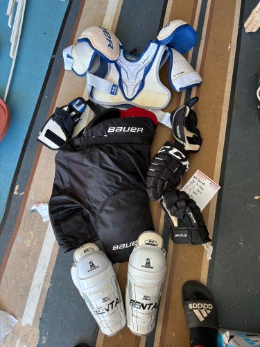 Starter Kit (Used) hockey equipment set up