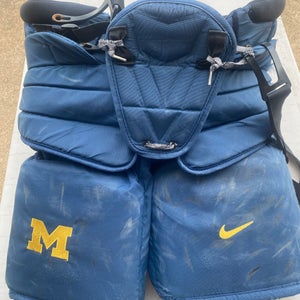 Blue Senior XL Nike Hockey Goalie Pants Pro Stock MICHIGAN (Used)