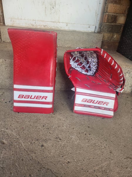 Sr. Bauer GSX Goalie Glove and Blocker