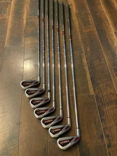 Men's Callaway Diablo Edge Left Hand Iron Set Uniflex Steel Shaft (Used)