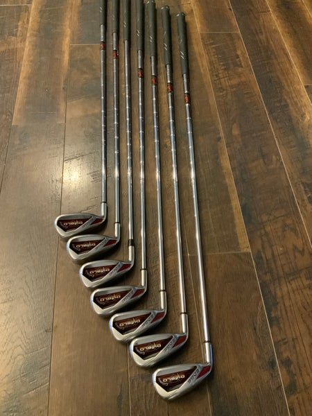 Men's Callaway Diablo Edge Left Hand Iron Set Uniflex Steel Shaft (Used)