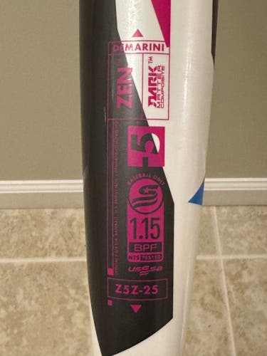 2025 DeMarini CF Zen Composite USSSA Certified Bat (-5) 25 oz 30" (Used)