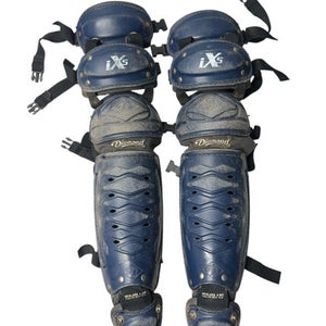 Used Diamond IX5 Catchers Leg Guards Navy Blue Youth 11835-S000198455