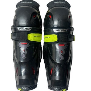 Used Bauer XE Junior Shin Guards Black 11" 11835-S000198496