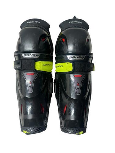 Used Bauer XE Junior Shin Guards Black 11" 11835-S000198496