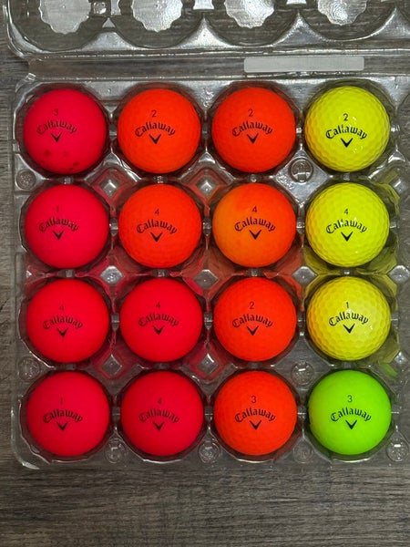16 Callaway Supersoft Golf Balls - Colored (Red, Orange, Yellow, Green)