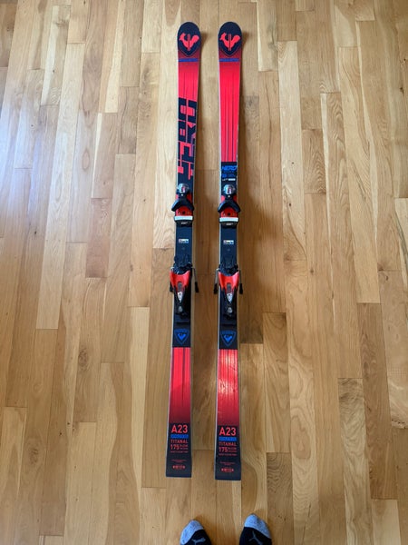 Unisex Rossignol Hero Athlete GS 175 cm Racing Skis With Bindings Max Din 12 (Used)
