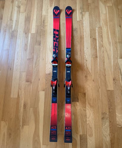 Unisex 2022 Rossignol Hero Athlete GS 175 cm Racing Skis With Bindings Max Din 12 (Used)