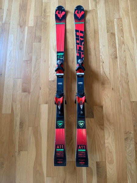 Unisex 2022 Rossignol Hero Athlete SL 150 cm Racing Skis With Bindings Max Din 12 (Used)