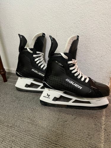 Bauer Supreme Shadow 8.75 Fit 3 Hockey Skates W/ FLY-TI Steel, Bauer Aetrex Fit A (Like New)
