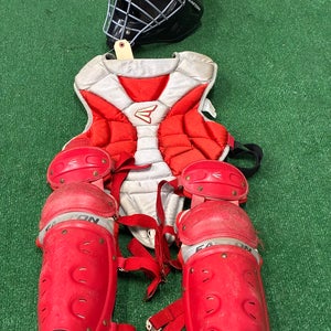 Red Youth Easton Catcher's Combo (Used)