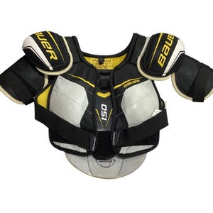 Used Bauer SUPREME 150 CHEST PROTECTOR Senior Shoulder Pads White/Black/Yellow XL 11347-S000256448