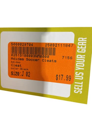 Used Adidas Soccer Cleats Black Junior 02 11847-S000029704