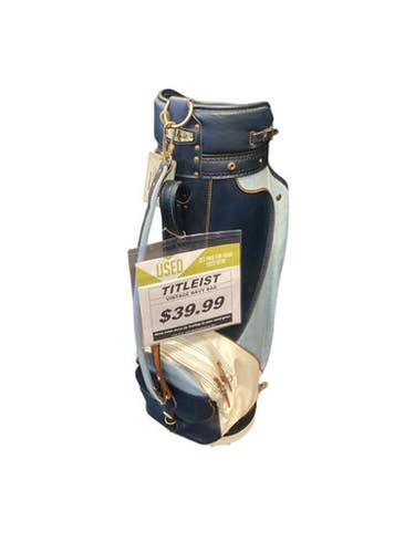 Used Titleist NAVY AND WHITE VINTAGE CART BAG Mens Cart Bag Navy Blue 11884-S000053236