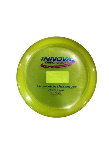 Used Innova CHAMPION DESTROYER Disc Golf Driver Yellow 11884-S000053198