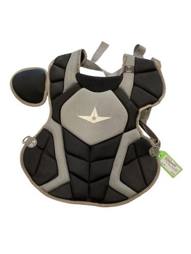Used All Star CHEST PROTECTOR GRAY AND BLACK Catchers Chest Protector Grey Youth 11884-S000053194