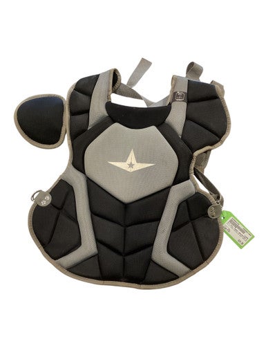 Used All Star CHEST PROTECTOR GRAY AND BLACK Catchers Chest Protector Grey Youth 11884-S000053194