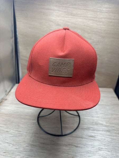 Camp Vibes Poler Hat Cap Snap Back Adult One Size Red 100% Cotton Outdoor