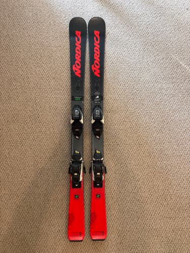 Kid's Nordica 130 cm Racing Skis With Bindings (Used)
