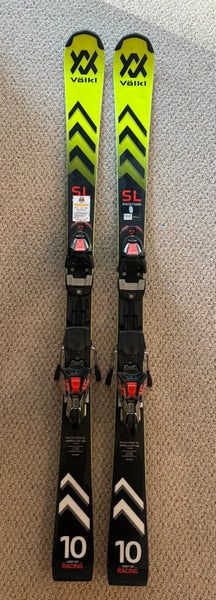 2024 Volkl 136 cm Racetiger SL Skis With Marker Bindings (Used)