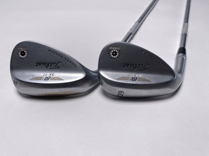 Titleist Vokey Spin Milled SM4 Chrome Wedge Set 56* 11 | 60* 7 Wedge Mens LH