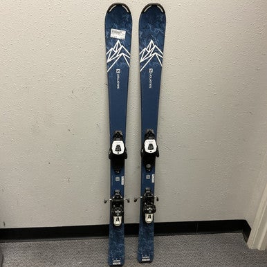 Used Salomon QST MAX-JR Boys DH Ski/Binding Navy Blue 130 cm 11855-S000191632