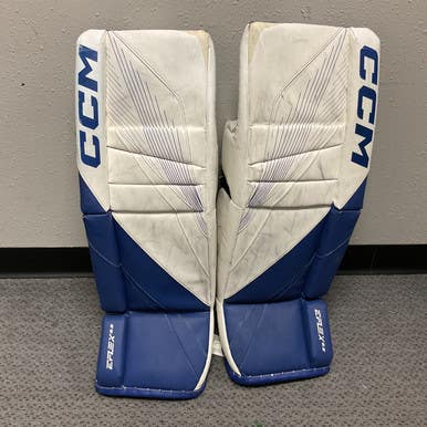 Used CCM EFLEX 6.5 Goalie Leg Pads Inter White And Royal Blue 30" 11855-S000191616