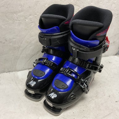 Used K2 INDY-3 Mens DH Ski Boot Black And Navy Blue 255 MP - M07.5 - W08.5 11855-S000191565