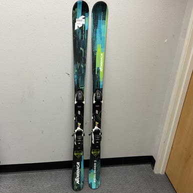 Used Nordica SOUL RIDER J Boys DH Ski/Binding Black And Neon Green 148 cm 11855-S000191563