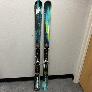 Used Nordica SOUL RIDER J Boys DH Ski/Binding Black And Neon Green 148 cm 11855-S000191563