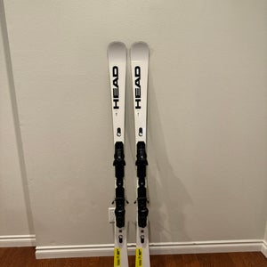 HEAD World Cup Rebels e.SL 160 cm Racing Skis With Bindings Max Din 14 (Used)