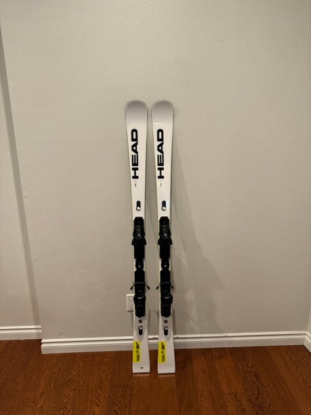 HEAD World Cup Rebels e.SL 160 cm Racing Skis With Bindings Max Din 14 (Used)