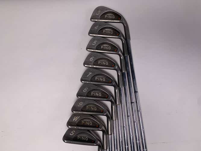 Ping Karsten III Iron Set 3-PW+SW Orange Dot 2* Flat Karsten Steel Mens RH