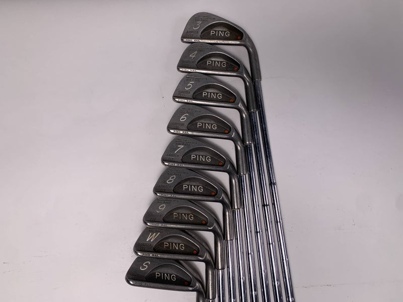 Ping Karsten III Iron Set 3-PW+SW Orange Dot 2* Flat Karsten Steel Mens RH