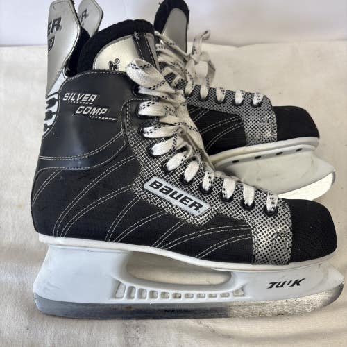 Senior Size 8 Bauer Supreme Silver Comp Ice Hockey Skates