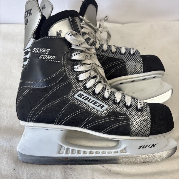 Senior Size 8 Bauer Supreme Silver Comp Ice Hockey Skates