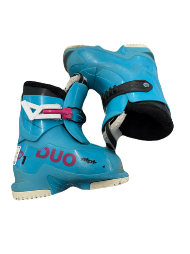 Used Alpina DUO D1 Girls DH Ski Boot Royal Blue 155 MP - Y08 11769-S000029162