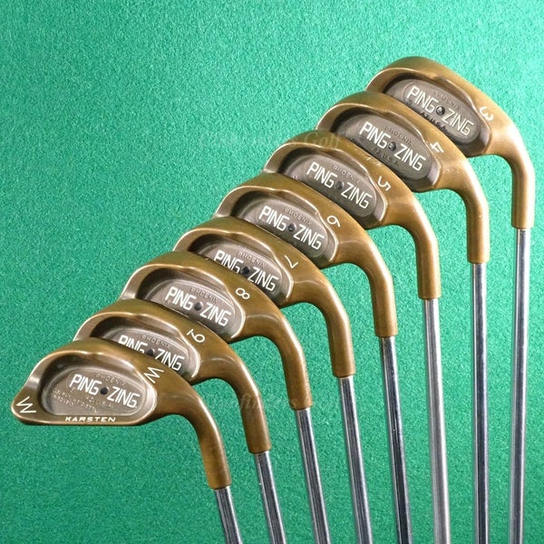 Ping Zing BeCu Copper Black Dot 3-PW Iron Set Karsten JZ Steel Stiff *READ*