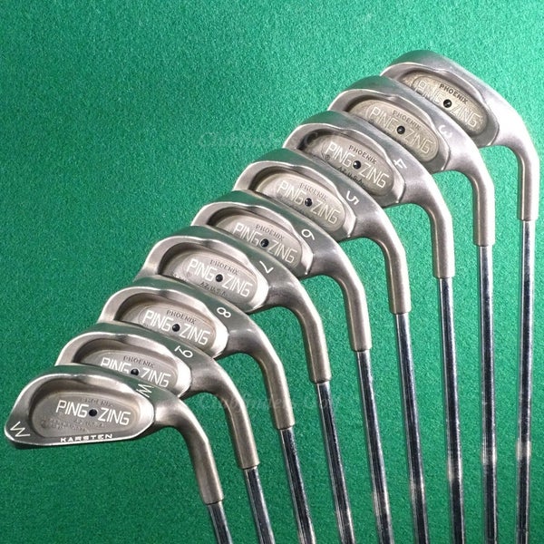 Ping Zing Stainless Black Dot 2-PW Iron Set Karsten KT-M Steel Stiff *READ*