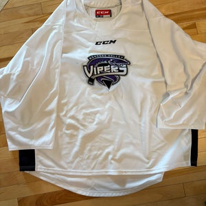 White Black CCM Goalie Cut Jersey Roanoke Valley Vipers