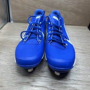 Nike Flywire Baseball Shoes Blue Size 10.5 Metal Spikes Cleats Max Air Clipper