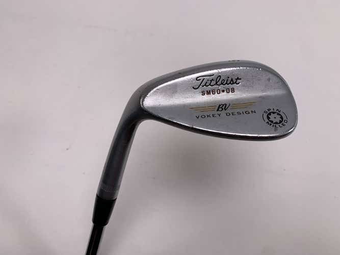 Titleist Vokey Spin Milled Chrome 2009 Lob Wedge LW 60* 8 Rifle FCM 5.0 Mens LH