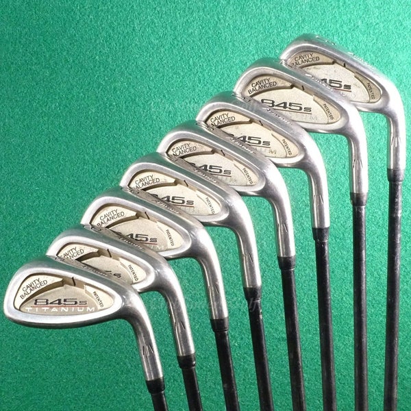 Tommy Armour 845s Titanium 3-PW Iron Set G-Force 3.3 Graphite Regular *READ*