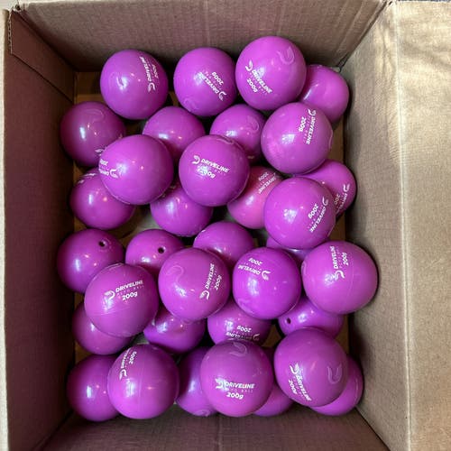 Driveline Baseball Mini Hitting PlyoCare Balls – Purple 200g – Lot of 34 – Used