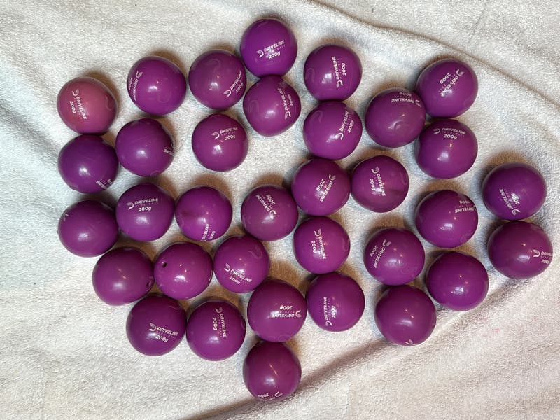 Driveline Baseball Mini Hitting PlyoCare Balls – Purple 200g – Lot