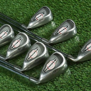 CALLAWAY BIG BERTHA 2002 IRONS SET 7pc. 5-10 IRONS & PW STEEL UNIFLEX SHAFT RH